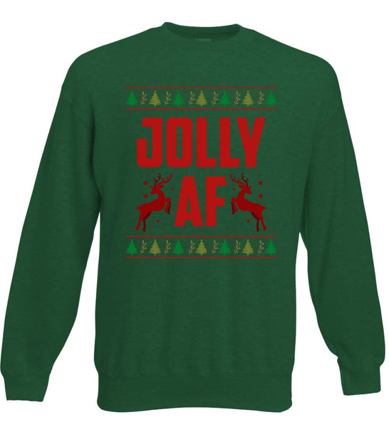 Jolly AF - Funny Christmas Jumper